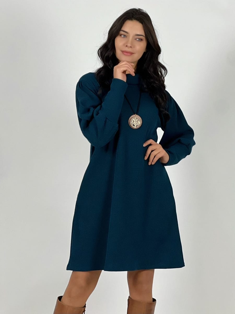 Enigmática Mini vestido de lanilla