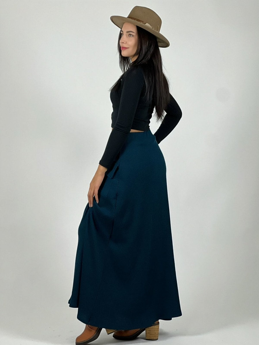 Enigmática Falda lanilla spandex