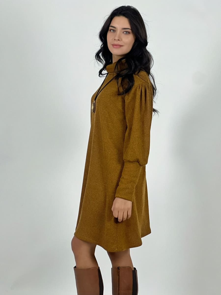 Enigmática Mini vestido de lanilla