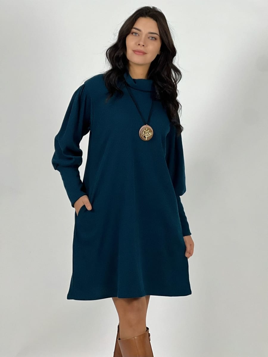 Enigmática Mini vestido de lanilla