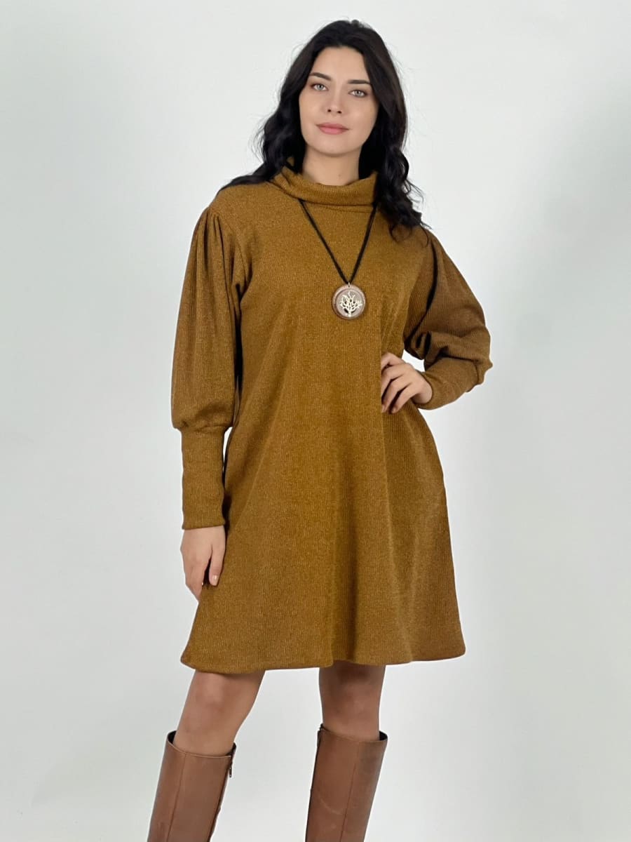 Enigmática Mini vestido de lanilla